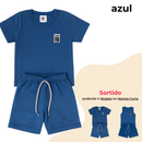 Conjunto Bebê Menino Minimalista Monocromático – Look Casual Moderno para Verão