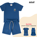 Conjunto Bebê Menino Minimalista Monocromático – Look Casual Moderno para Verão