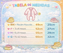 Roupinha Macacão Longo Menina Menino Pijaminha Fechamento Zíper 100% Algodão -Tam RN, P, M e G