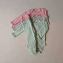Kit 6 Peças Conjunto Body Manga Longa Canelado + Mijão Liso Canelado 100% Algodão Bebê Infantil RN