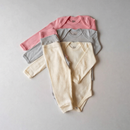 Kit 6 Peças Conjunto Body Manga Longa Canelado + Mijão Liso Canelado 100% Algodão Bebê Infantil RN
