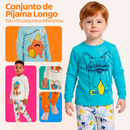 Kit Sortido 2, 6 ou 10 Peças Pijama Manga Longa Bebê Menino Comprido Infantil Masculino De Algodão para Frio