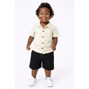 Kit 2 Peças Camisa E Bermuda Infantil Menino Mauricinho Blogueirinho Estiloso 100% Algodão