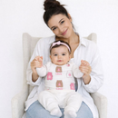 Conjunto Kit 3 e 2 Peças Body Calça Roupa Para Bebe Baby Menina Enxoval Presente 100% Algodão Estampas Divertidas
