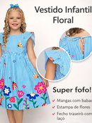 Vestido Infantil Menina Princesa Luxo Estampa Lançamento