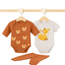 Kit Body Bebê Menina 100% Algodão Conjunto Completo com Estampas Divertidas