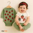 Kit Body Bebê Menina 100% Algodão Conjunto Completo com Estampas Divertidas