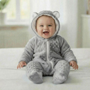 Macacão Ursinho Bebê – Soft Peludinho com Zíper