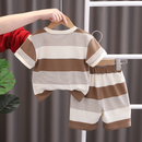  Novos Meninos Meninas Roupas De Verão Algodão Tiras De Esportivas Camiseta Infantil Conjunto De Pista 0-6 Anos