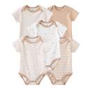 Kiddiezoom 5 Peças Moda Desenho Animado Unissex Bebê Menino Menina Bodysuits 100 % Algodão Roupas De