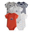 Kiddiezoom 5 Peças Moda Desenho Animado Unissex Bebê Menino Menina Bodysuits 100 % Algodão Roupas De