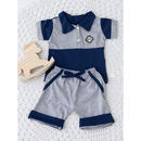 Conjunto bebê Menino Mauricinho linha baby com camiseta polo e shorts Recém Nascido até 6 meses