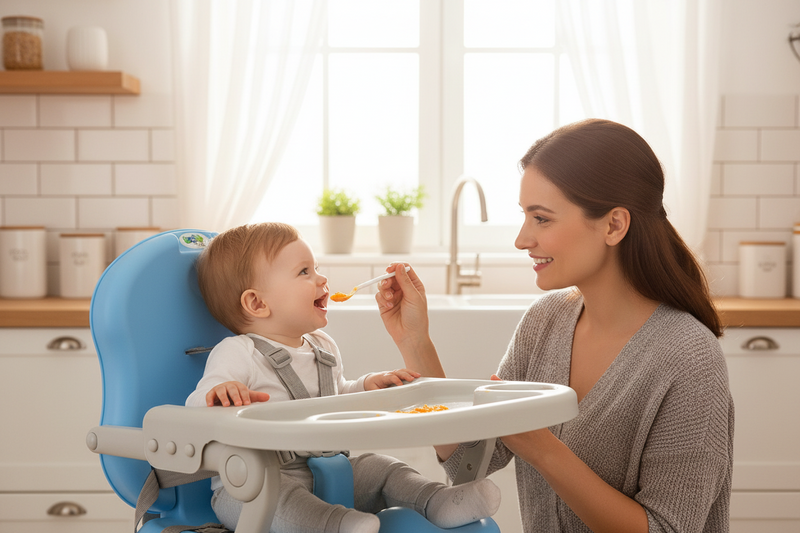 Cadeira Portátil para Bebê Dobrável com Cinto de Segurança – Compacta e Segura