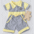 Conjunto Bebê Menino Polo e Shorts 100% Algodão – Estilo Mauricinho Premium