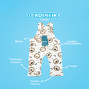 Jardineira bebê com Bolso Amore 100% Algodão