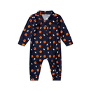 Kit 5 Macacão Canelado Estampado para Bebê com Zíper Menino e Menina – RN/P/M/G